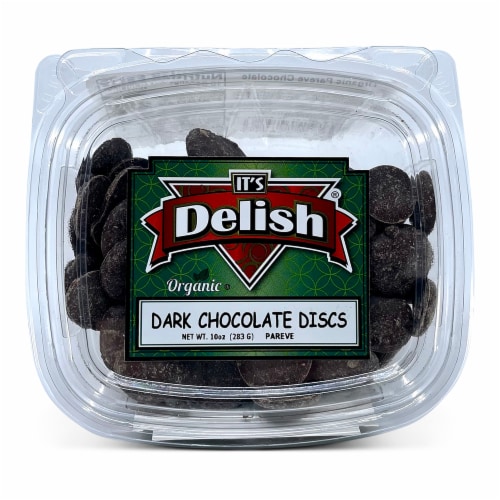 It's Delish® Organic Chocolate Discs Tub Perspective: top