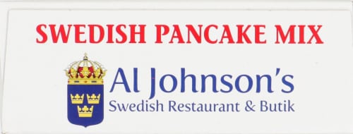Al Johnson's Swedish Pancake Mix Perspective: top