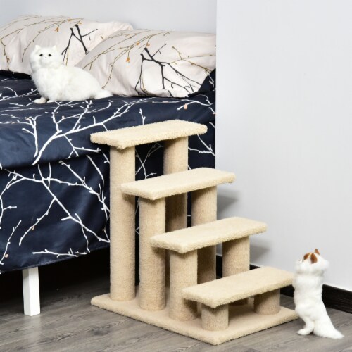 24 Cat Tree 4 Step Stairway Perch Scratcher Pet Steps Stairs Dog