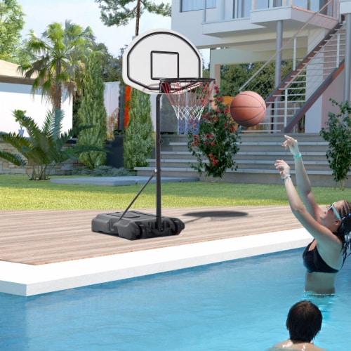 Outdoor Basketball Hoop System Pool Water Sport Game Play Outdoor Adjustable Perspective: top