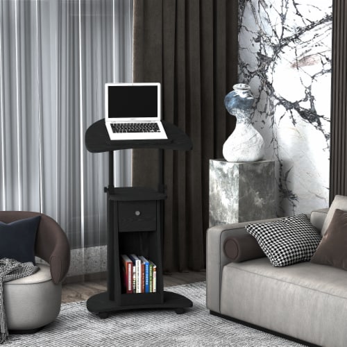 Adjustable Laptop Notebook Desk Computer PC Table Office Home Storage Black Perspective: top