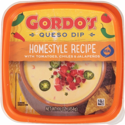 Gordo's® Homestyle Recipie Queso Dip Perspective: top