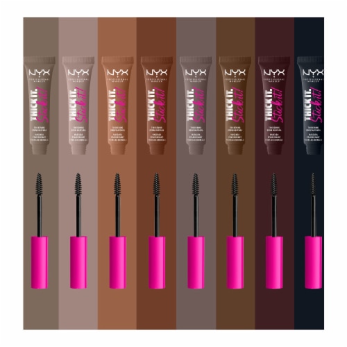NYX Professional Makeup Thick It Stick It Brow Mascara 01 Taupe Perspective: top