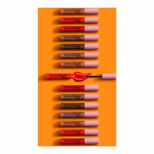 NYX Professional Makeup Lip Lingerie XXL Matte Liquid Lipstick 29 Hot Caramelo Perspective: top