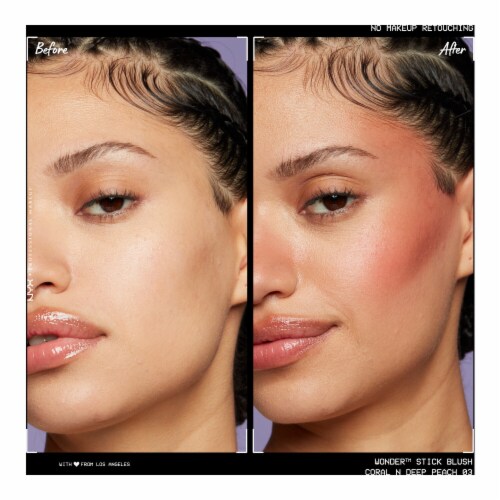 NYX Professional Makeup Wonder Stick Cream Blush Stick Dual-Ended 03 Coral + Deep Peach Perspective: top