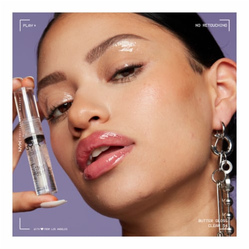 NYX Professional Makeup Butter Gloss 54 Sugar Glass Clear Perspective: top