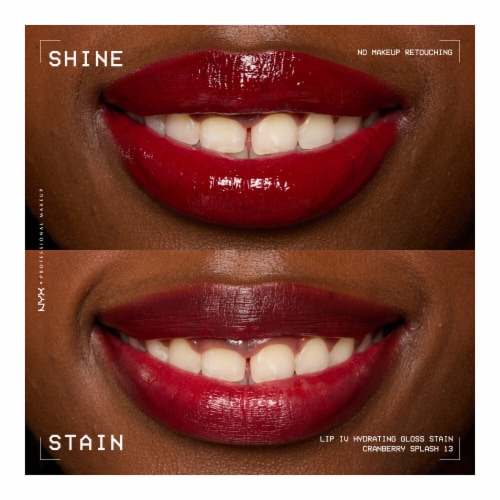 NYX Professional Makeup Lip IV Lip Gloss Stain Hydrating 13 Cranberry Splash Perspective: top