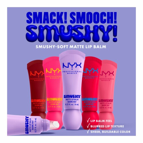 NYX Professional Makeup Smushy Lip Balm Matte Finish 01 Sugar Smush Perspective: top