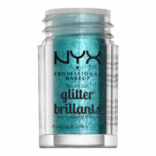 NYX Professional Makeup Glitter Brilliance Face + Body Glitter 3 Teal Perspective: top