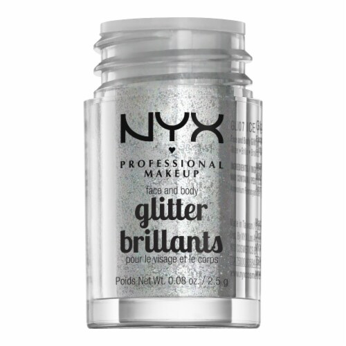 NYX Professional Makeup Glitter Brilliance Face + Body Glitter 7 Ice Perspective: top
