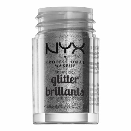 NYX Professional Makeup Face and Body Glitter - Silver, 1 ct - Harris Teeter