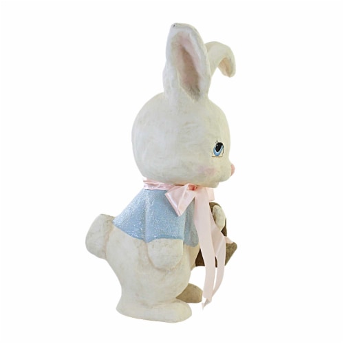 Easter Sweet Bunny Paper Mache Paper Basket Eggs Tj8645 Perspective: top