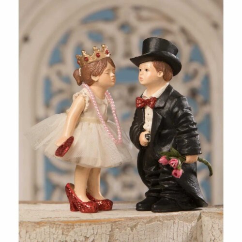 Valentine's Day Valentine Kiss Set/2 Polyresin Romance Bride Groom Td9002 Perspective: top