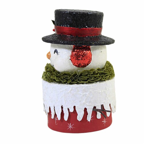 Christmas Happy Retro Snowman Box Paper Twig Arms Tophat Tl9419 Perspective: top