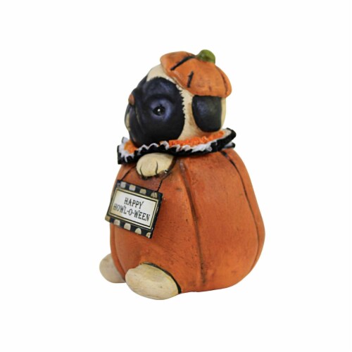 Halloween Howl-O-Ween Pup Polyresin Dog Pumpkin Trick Or Treat Ma9180 Perspective: top