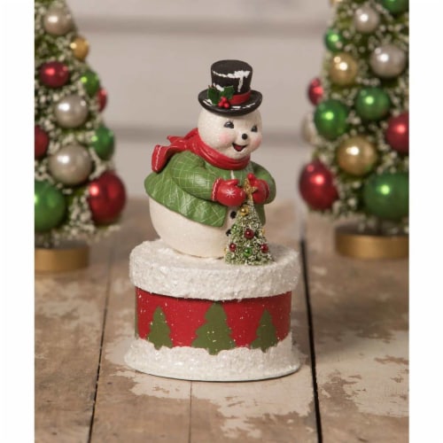 Christmas Old Friend In A Box Polyresin Bottle Brush Tree Tl0227 Perspective: top