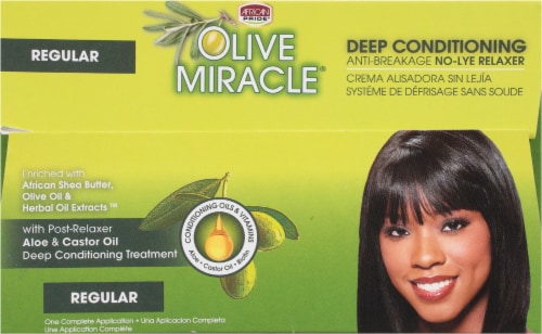African Pride® Olive Miracle® Deep Conditioning Anti-Breakage No-Lye Relaxer Perspective: top