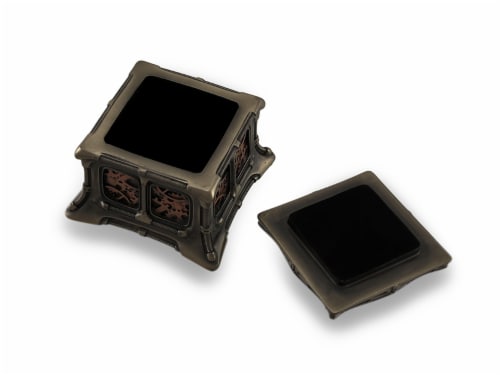 Steampunk Butterfly Bronze Finish Trinket Box Stash Box Perspective: top