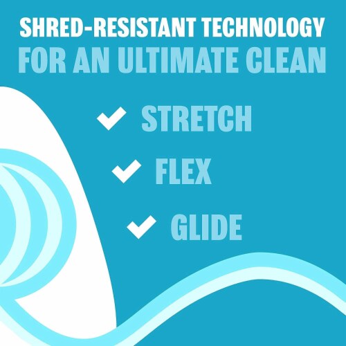 Reach Waxed Dental Floss, Effective Plaque Removal, Wide Cleaning Surface, Unflavored, 1 Pack Perspective: top