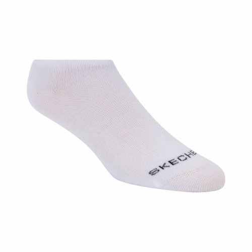 Skechers Active™ Cotton Blend No Show Socks - White Perspective: top