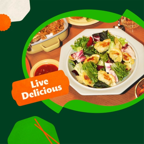 Bibigo Mini Wontons Pork & Vegetable Dumplings Perspective: top