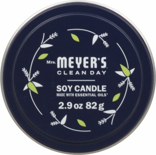 Mrs. Meyer's Clean Day Lemon Verbena Scent Tin Candle Perspective: top
