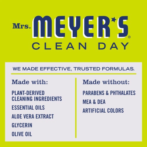 Mrs. Meyer's Clean Day Lemon Verbena Scent Liquid Hand Soap Perspective: top