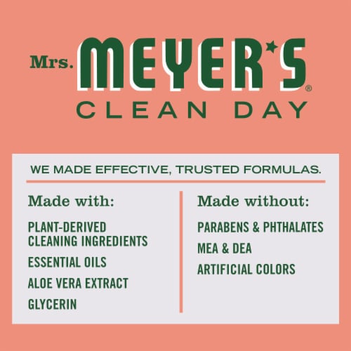 Mrs. Meyer's Clean Day Geranium Scent Liquid Dish Soap Perspective: top