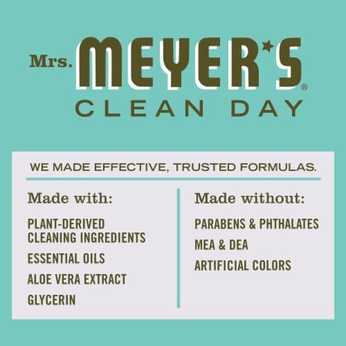 Mrs. Meyer's Clean Day Basil Scent Liquid Dish Soap Perspective: top