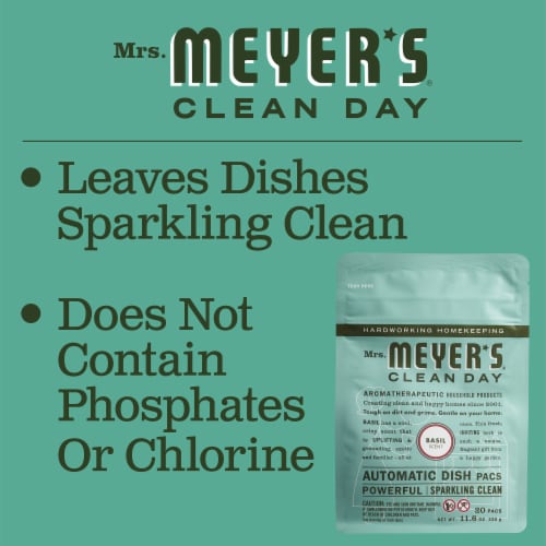 Mrs. Meyer's Clean Day Dishwasher Pods Automatic Dish Pacs Perspective: top