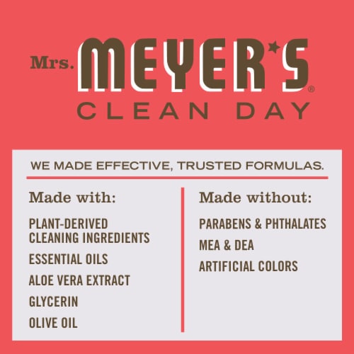 Mrs. Meyer's Clean Day Rhubarb Scent Liquid Hand Soap Perspective: top