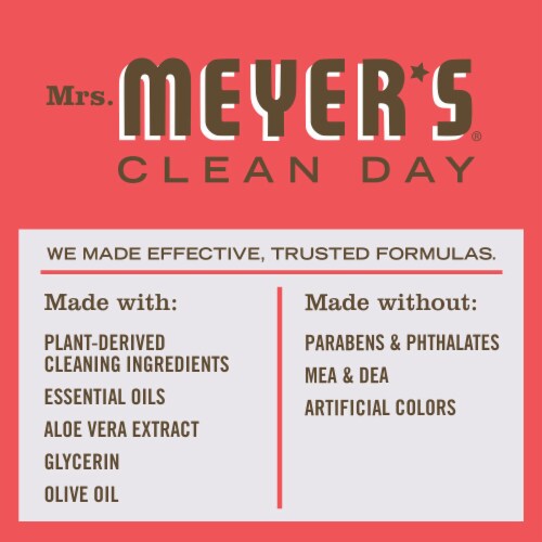 Mrs. Meyer's Clean Day Hand Soap, Rhubarb, Made Without Parabens or Phthalates Perspective: top