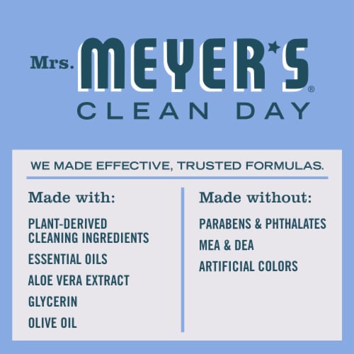 Mrs. Meyer's Clean Day Bluebell Scent Liquid Hand Soap Perspective: top