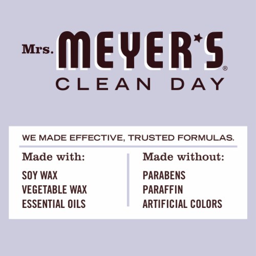 Mrs. Meyer's Clean Day Lavender Scent Scented Soy Candle Perspective: top