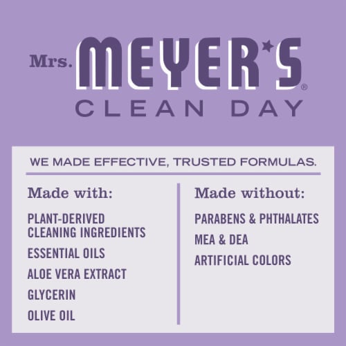 Mrs. Meyer's Clean Day Liquid Hand Soap, Lilac Scent, 12.5 Ounce Bottle Perspective: top