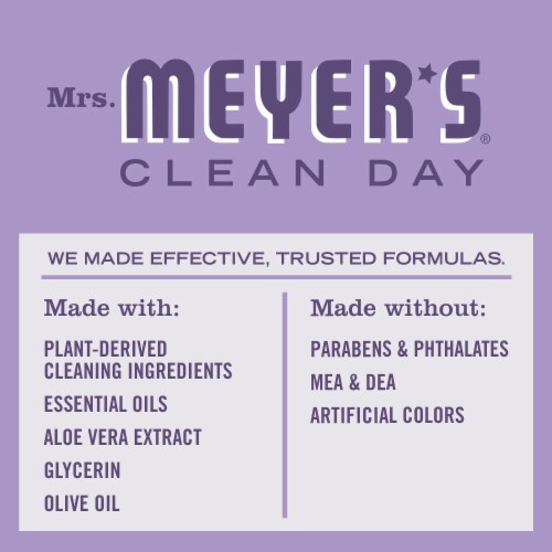 Mrs. Meyer's Clean Day Liquid Hand Soap, Lilac Scent, 12.5 Ounce Bottle Perspective: top