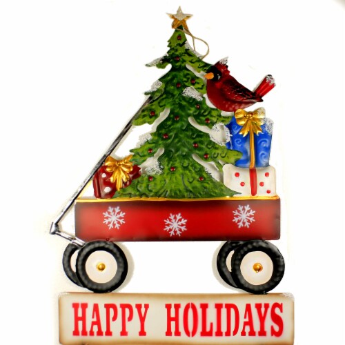 Christmas Wagon W/ Christmas Tree Yard Decor Landscape Stake Poke 31844419 Perspective: top