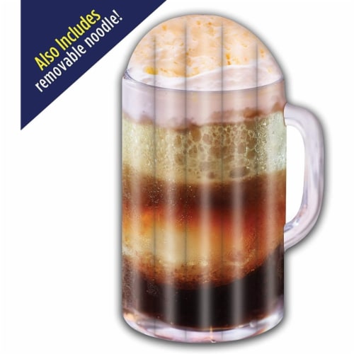 Take 2 Floats Root Beer Water Float & Noodle Pool Blow Up Inflatable Raft Mighty Mojo Perspective: top