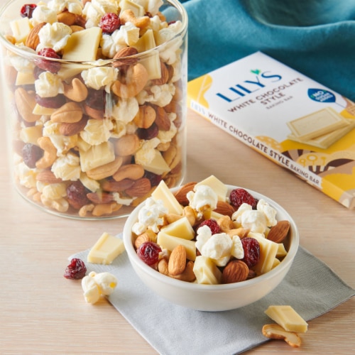 LILY'S White Chocolate Style No Sugar Added Baking Bar Perspective: top
