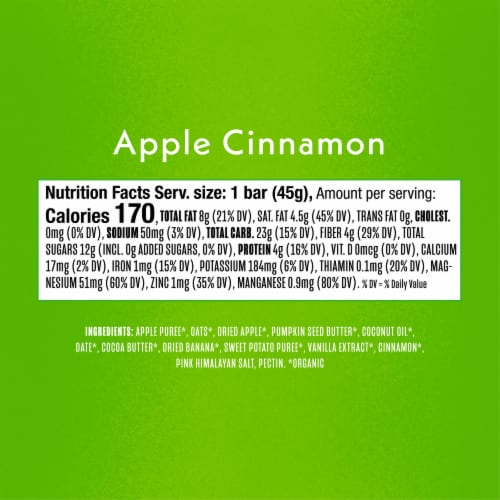 Once Upon a Farm™ Organic Apple Cinnamon Refrigerated Oat Kids Bar Perspective: top