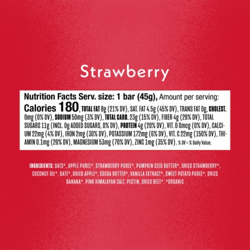 Once Upon a Farm® Strawberry Oat Bar Perspective: top