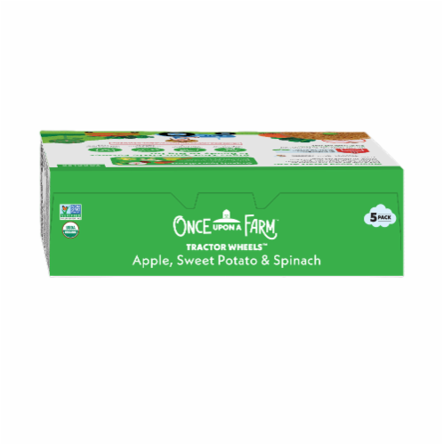 Once Upon A Farm™ Tractor Wheels™ Apple Sweet Potato & Spinach Organic Toddler Bars Perspective: top