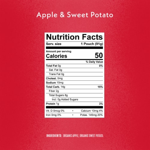 Once Upon a Farm™ Apple and Sweet Potato Organic Baby Food Pouch Perspective: top