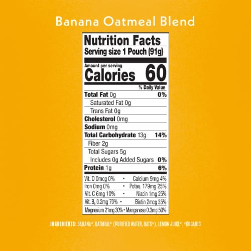Once Upon a Farm™ Organic Dairy-Free Oatmeal Blend Baby Food Pouch Perspective: top