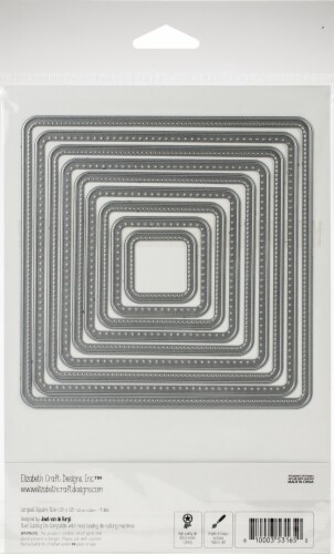 Elizabeth Craft Metal Die-Stitched Rounded Square Perspective: top