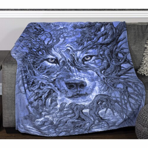 Mexican wolf top blanket