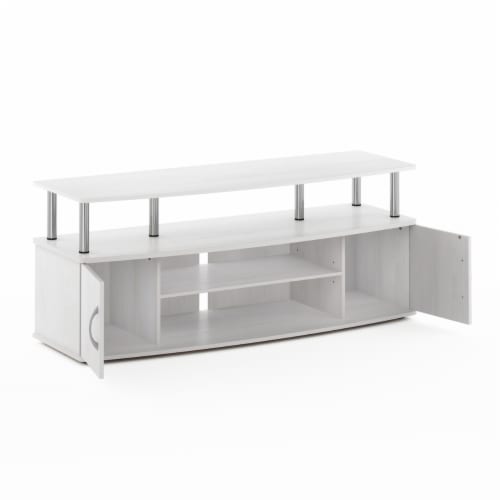 Furinno JAYA Large Entertainment Center Hold up to 55 IN TV White