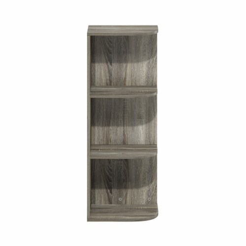 Furinno Pasir 3Tier Corner Open Shelf Bookcase, French Oak, 1 Ralphs