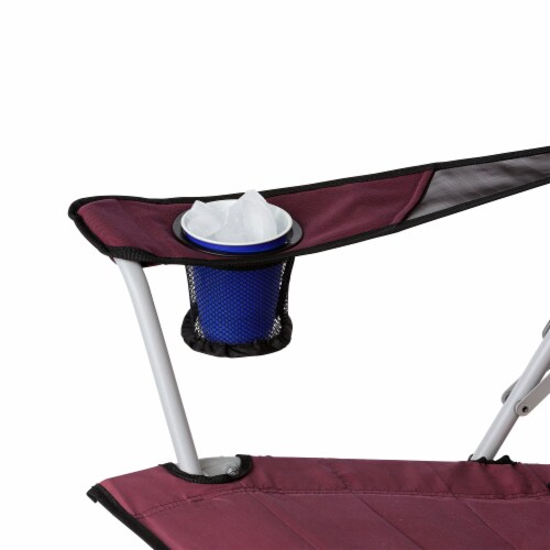 Core Portable Outdoor Camping Folding Chair with Carrying Storage Bag, Wine Perspective: top
