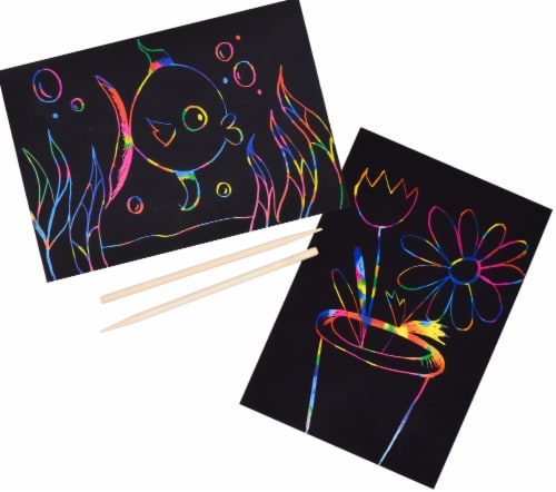 Sunny Days Studio DIY Scratch & Sketch Art Kit Perspective: top